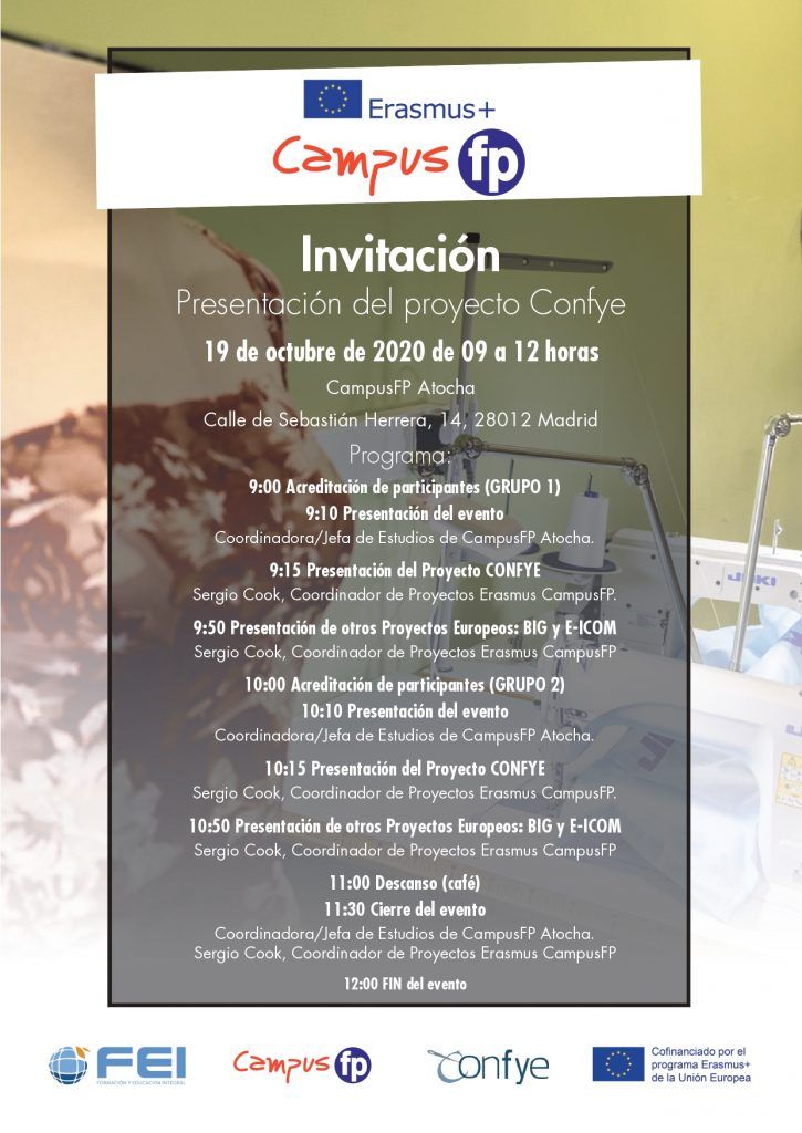 CampusFP Invitación presentación Presentación Proyecto CONFYE